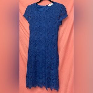 Stella Luce Royal Blue Lace Shell Mini Dress